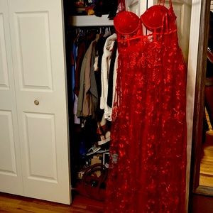 long red dress